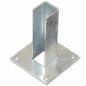 Preview: Fußplatte Bodenplatte für 60 x 60 mm Pfosten