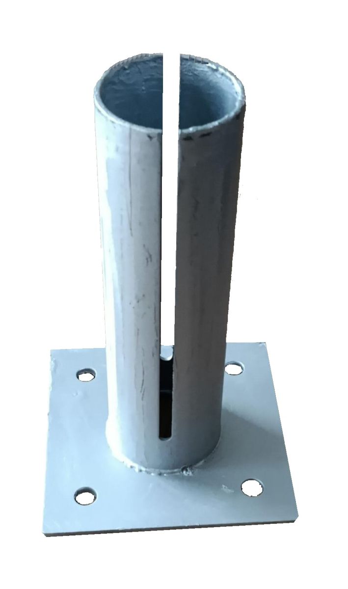 Bodenplatte Fußplatte für Torpfosten 60 mm Ø Aufschraubhülse