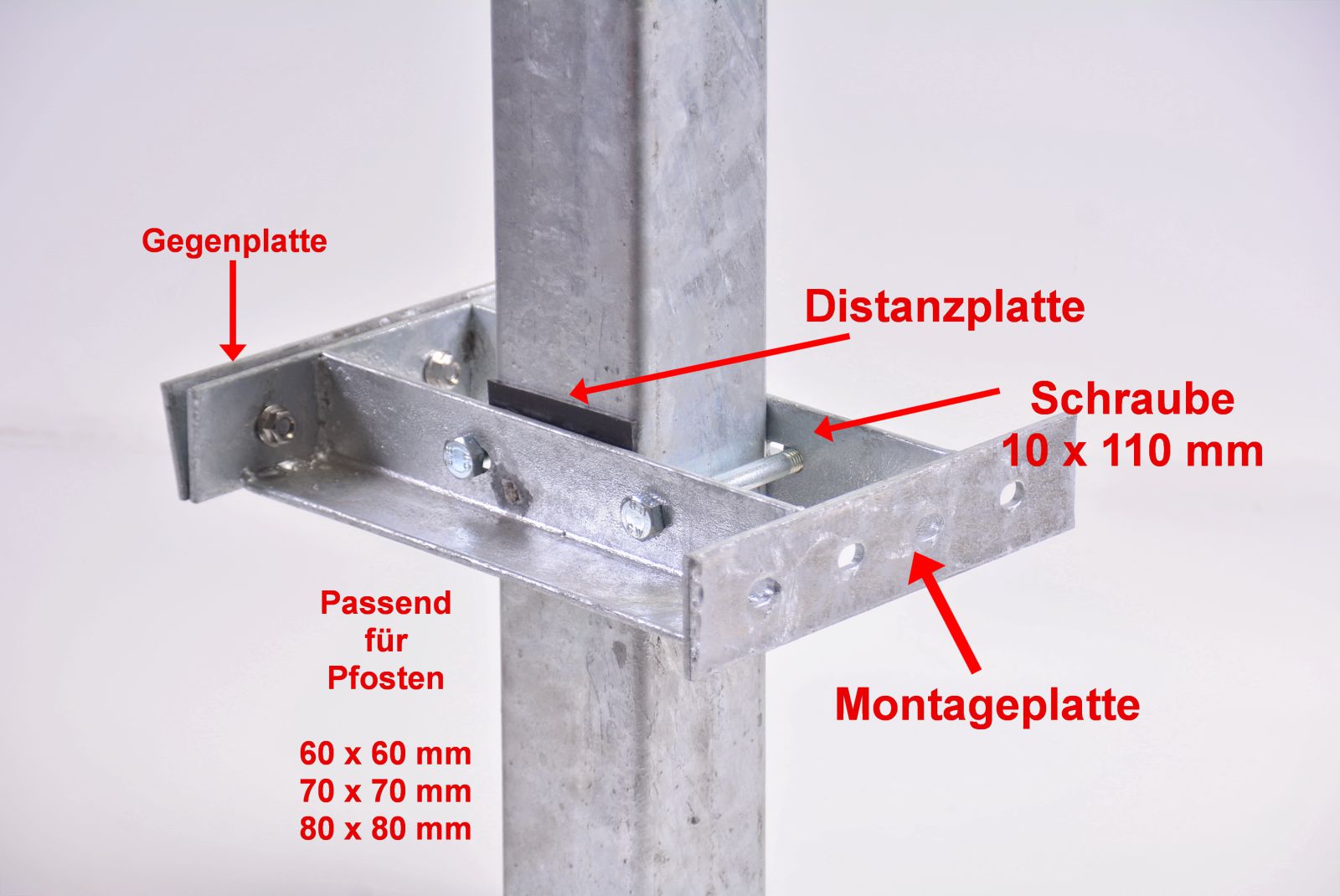 Zaun-Anschlusswinkel zur Wandbefestigung für Gitterzaun grün