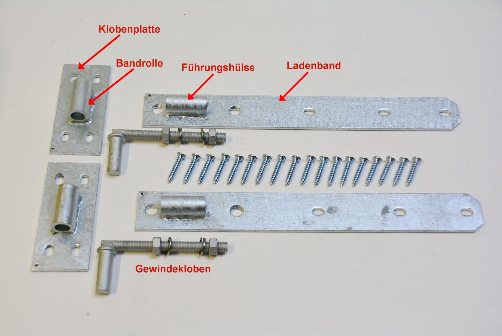 Doppelstabzaun Beschlag für Gartentür Beispiel Vorderseite