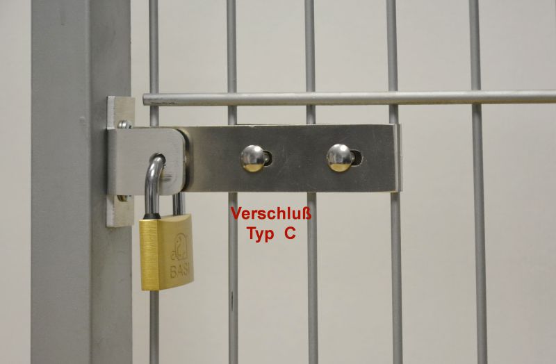 Verschluss-Set zum Umbaubeschlag für Doppelstabmatten