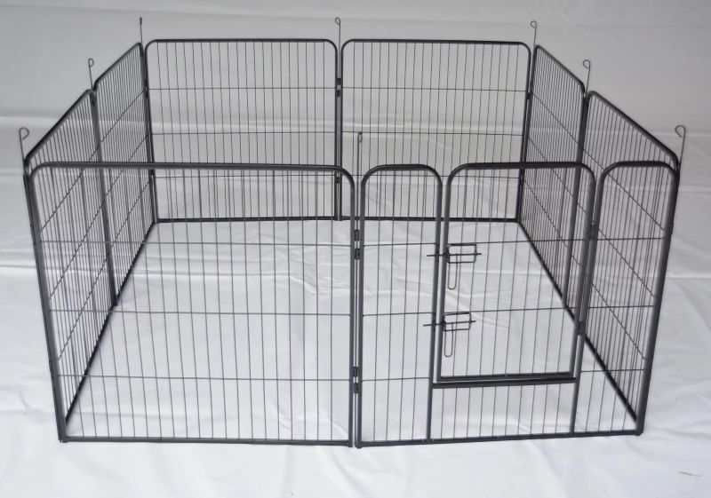 Welpenauslauf Gehege Zwinger Laufstall Hundezaun Tiergehege Gitterzaun Auslauf 8 teilig 80 cm hoch Schutzgitter, Gitterzaun, Hundezaun, Hundekäfig, Hundegitter, Kleintierstall, Schutzzaun, Kleintiergehege, Transportgitter, Transportstall, Hasenauslauf