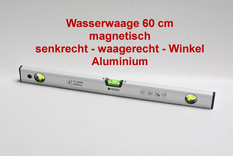 ALU Magnet - Wasserwaage 60 cm Pfostenwaage