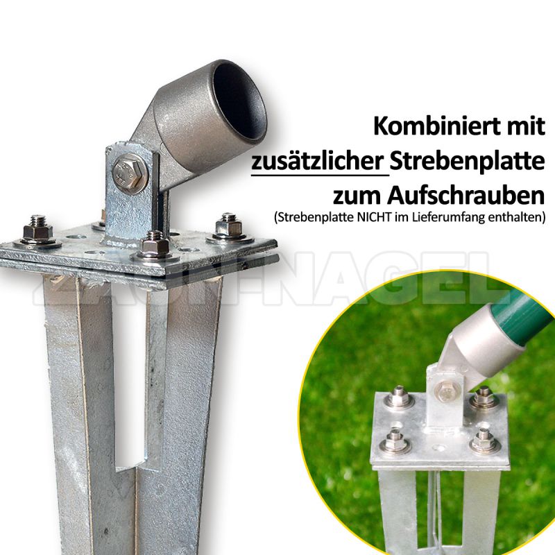 Bodenhülse mit Strebenplatte