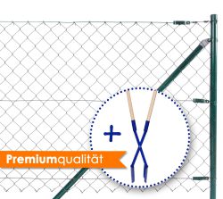 Maschendrahtzaun Komplettset mit Lochspaten